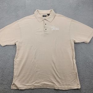 Ping Shirt Mens Large Tan Logo Short Sleeve‎ Casual Outdoors Preppy Golf Polo
